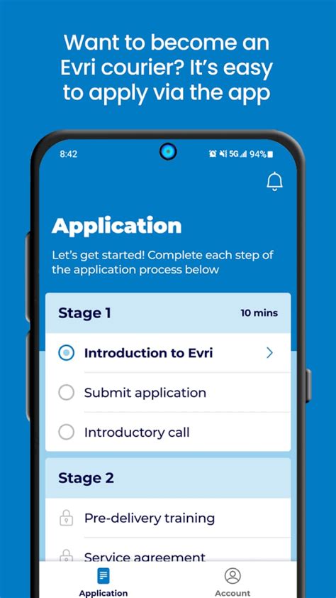 evri courier application.